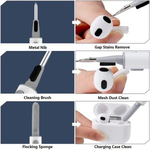 Cleaning Kit for Airpods Pro 1 2 Headphone Brush, White
