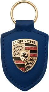 Porsche Crest Keyring (Blue)